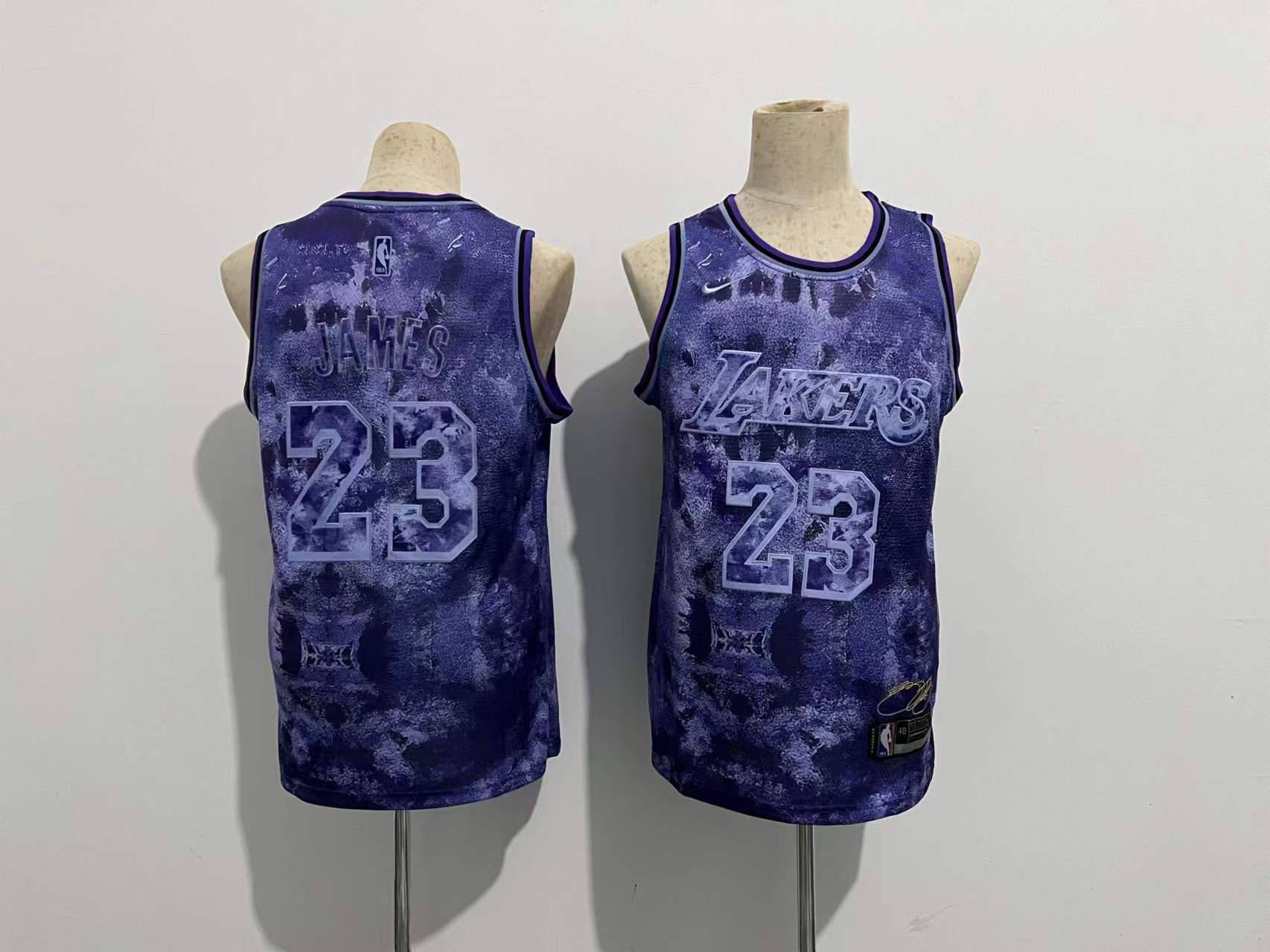 Men Los Angeles Lakers 23 James Purple Nike Selected Edition NBA Jersey